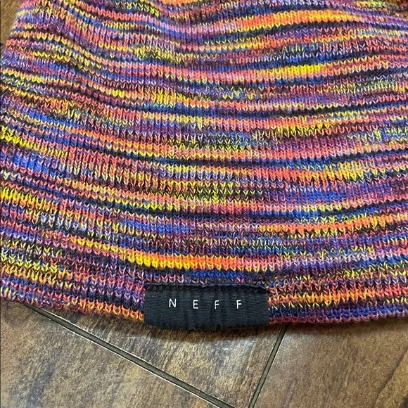 Neff Slouch Colorful Striped Knit Beanie - Picture 2 of 2